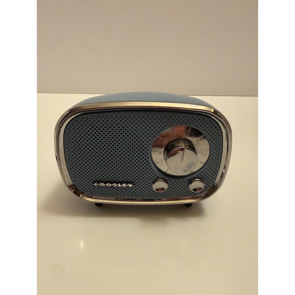 Crosley Solo Bluetooth Speaker CR3110A-BL Retro Vintage Style Blue USB TF Card